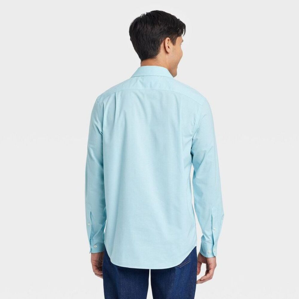 Goodfellow & Co -  Men's Performance Button Down Dres Blue - Picture 2 of 3